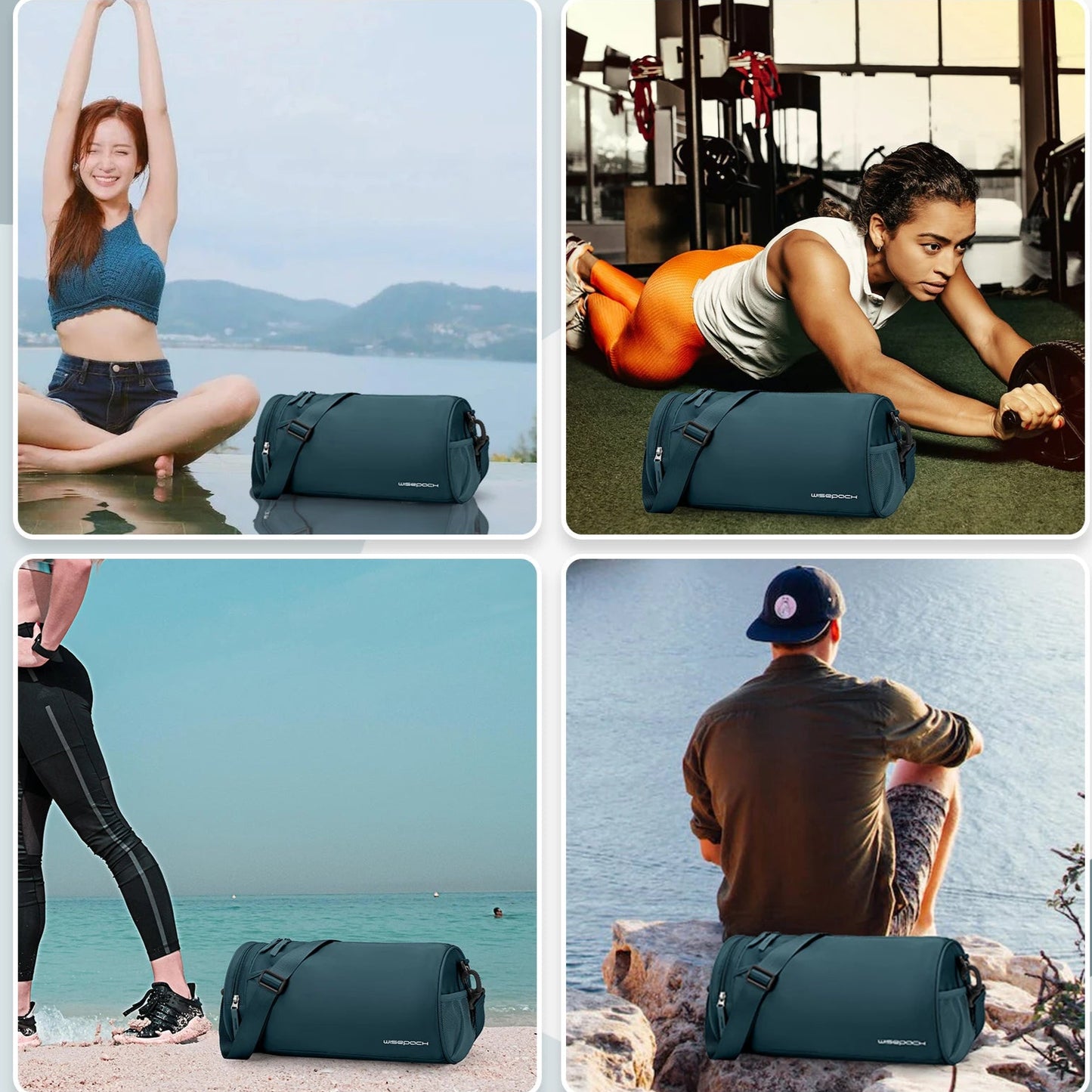 Women’s Waterproof Gym, Yoga & Weekend Bag with Shoe Compartment