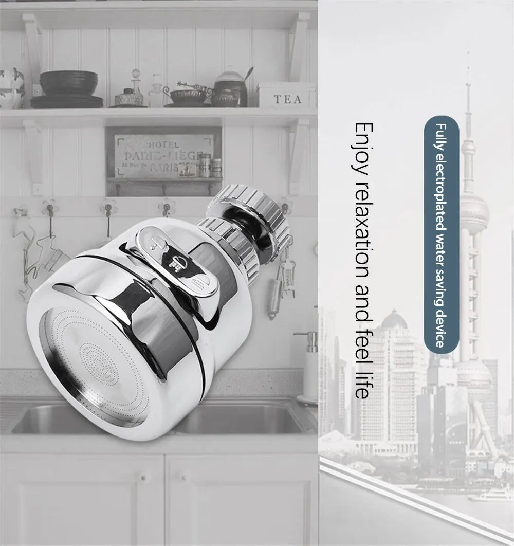 Tap Nozzle with 3 Water Modes–360° Rotating Tap Spray Nozzle for Kitchen & Bathroom
