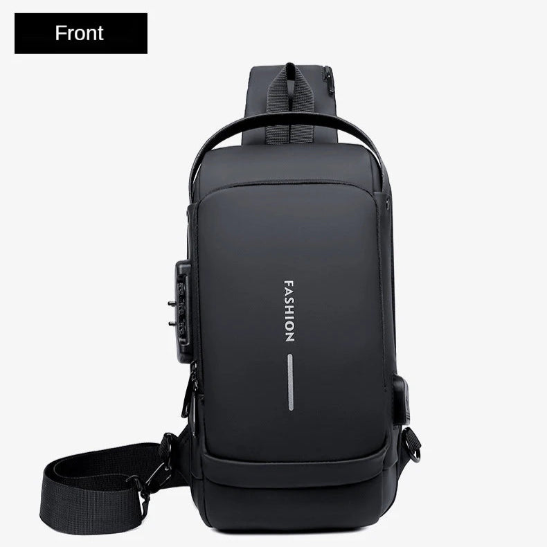 Men’s PU Leather Crossbody Bag – Anti-Theft & USB Charging Dealprice.co.uk