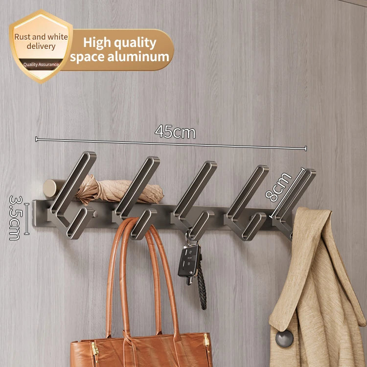Coat Hook Wall Rack Hanger – Aluminium Wall-Mounted Hook Rail Wall Hooks