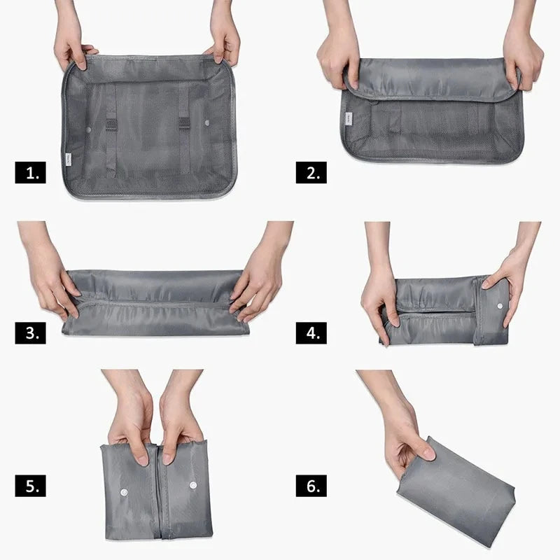 7PCS Travel Organizer Set – Packing Cubes for Clothes, Shoes & Luggage