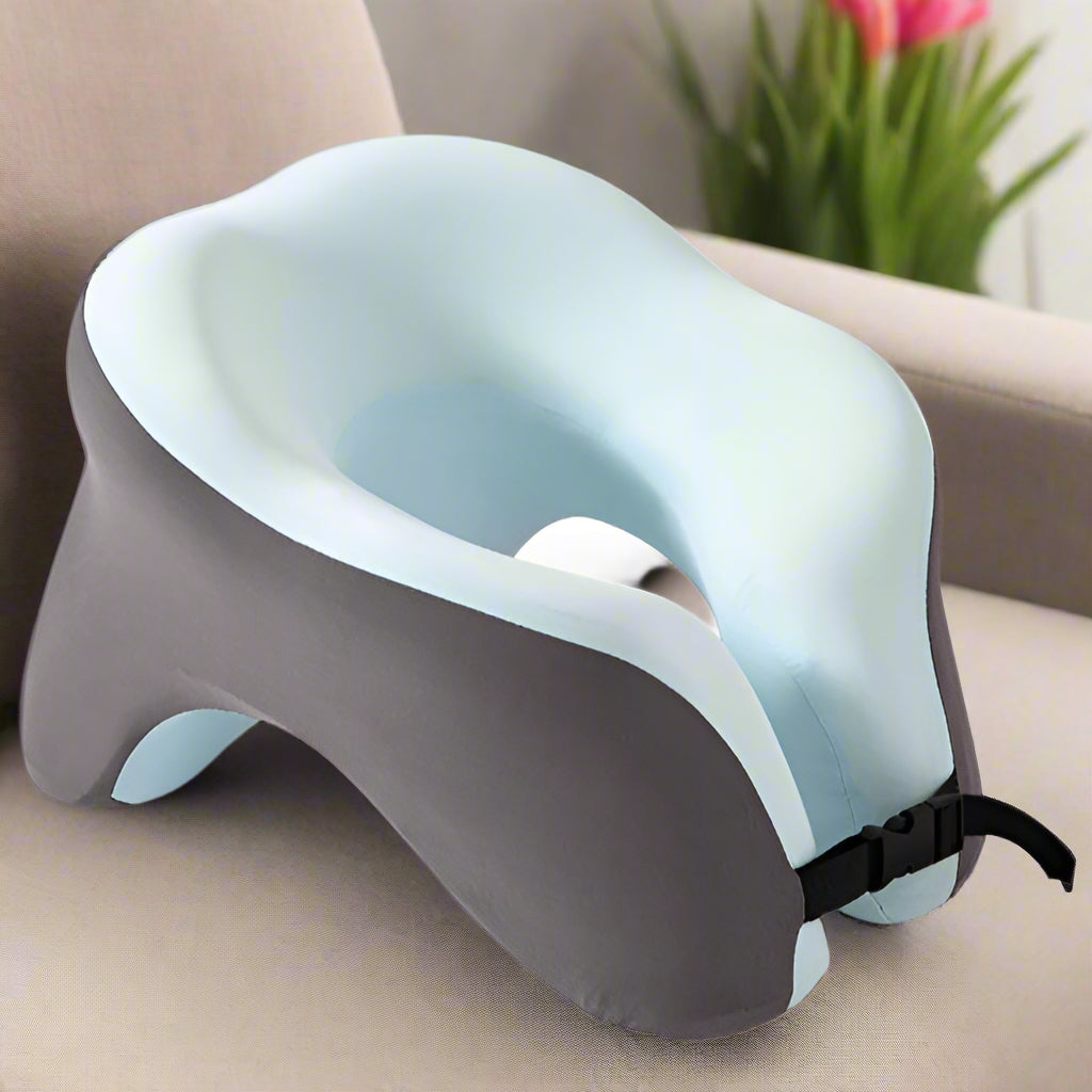 Travel Neck Pillow U-Shaped Snail-Style Memory Foam – Soft Adjustable Support