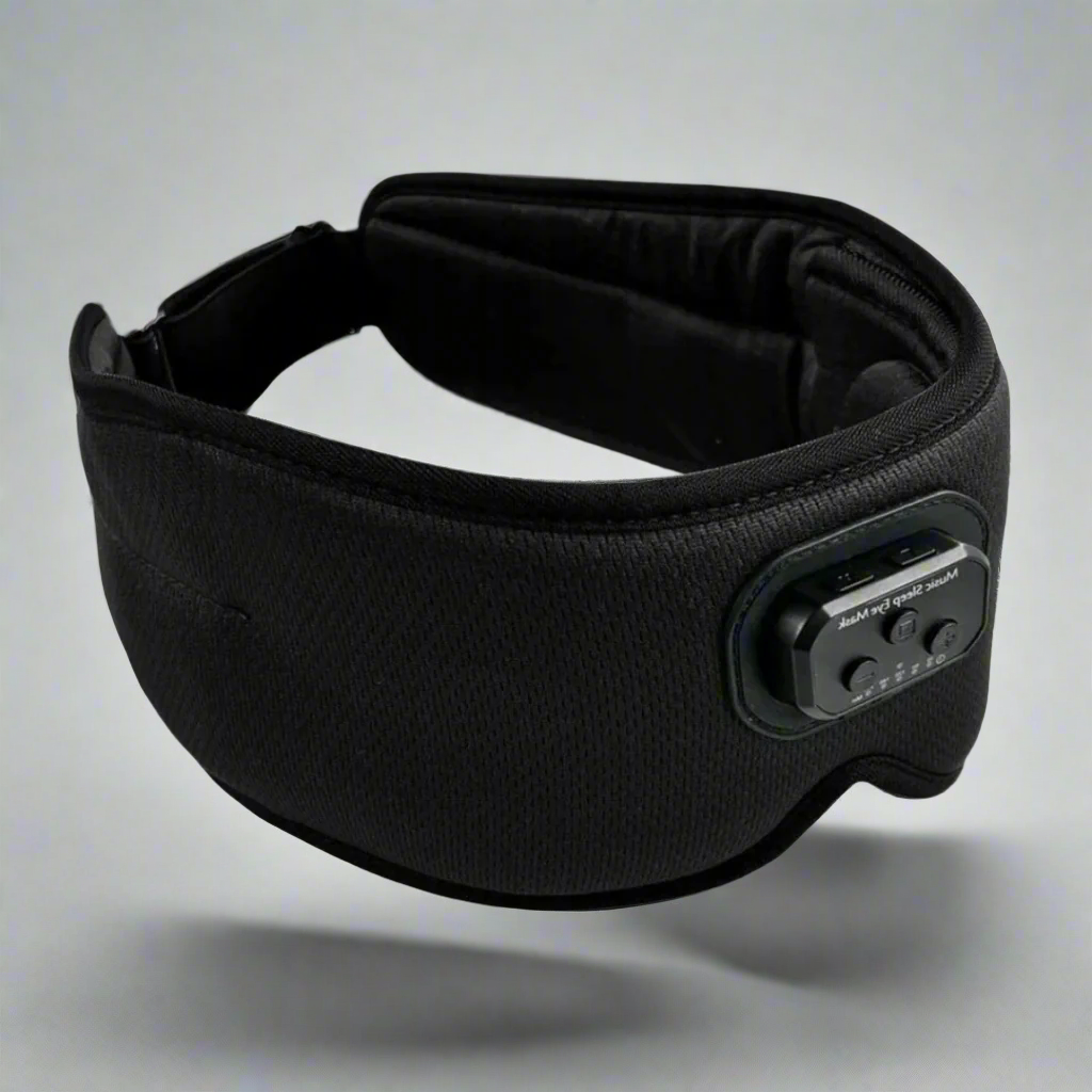 Bluetooth Eye Mask with Built-In Headphones & Timer – Wireless Mask
