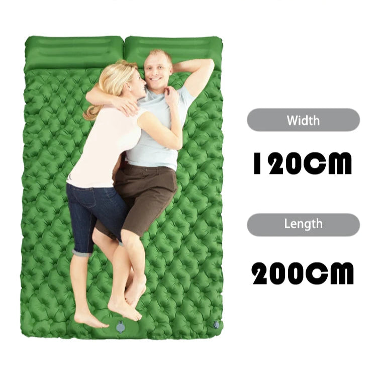 
Double Camping Inflatable Mattress – Ultralight & Extra Wide Sleeping Pad Spring Rain Green
Double Camping Inflatable Mattress – Ultralight & Extra Wide Sleeping Pad Spring Rain Green