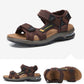 Men’s Leather Roman Sandals – Summer Outdoor Gladiator Beach Shoes