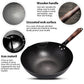 Pure 32cm Iron Wok – Traditional Cast Iron Pan (Non-Coated) Gas & Induction