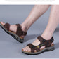 Men’s Leather Roman Sandals – Summer Outdoor Gladiator Beach Shoes