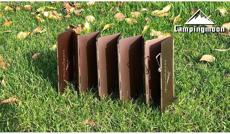 10-Plate Bronze Camping Stove Windshield – Foldable & Windproof Dealprice.co.uk