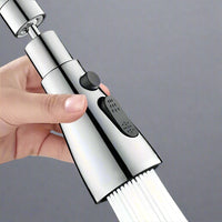 Anti-Splash 360° Rotating Kitchen Tap Attachment with 3 Water-Saving Modes