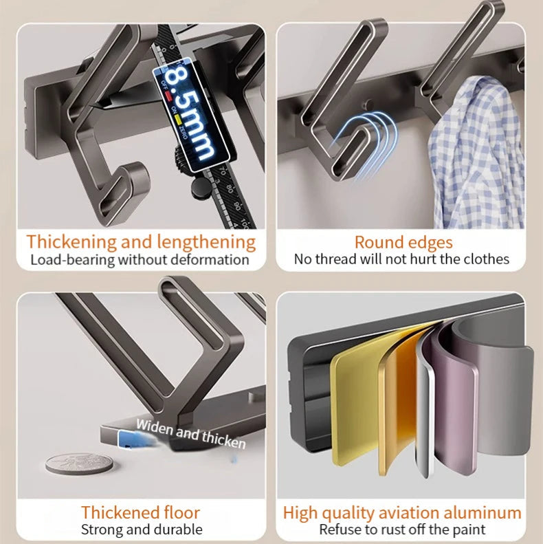 Hanger with features highlighted on a beige background