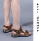 Men’s Leather Roman Sandals – Summer Outdoor Gladiator Beach Shoes