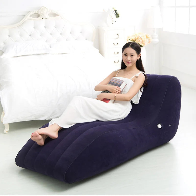 S-Type Inflatable Recliner Sofa – Comfortable & Stylish Lazy Lounge Chair for Indoor & Outdoor Use Dealprice.co.uk