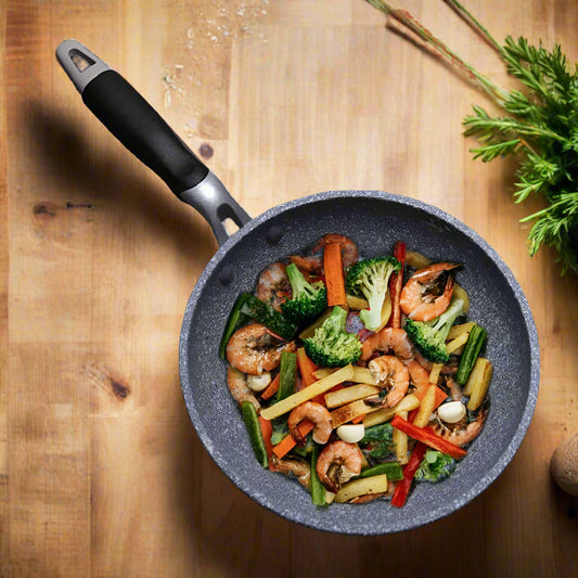 Durable Stone Non-Stick Frying Pan – Wok Non-stick Pan Skillet Cauldron Induction