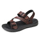 Men’s Summer PU Leather Sandals – Casual Non-Slip Gladiator Shoes