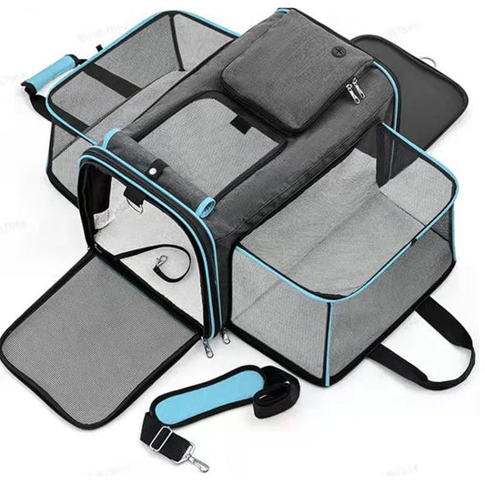 Expandable Airline-Approved Pet Carrier – Foldable Travel Bag for Cats & Small Dogs Dealprice.co.uk