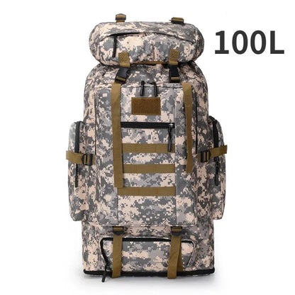 80L/100L Tactical Mountaineering Backpack – Large Capacity Hiking & Camping Bag Dealprice.co.uk