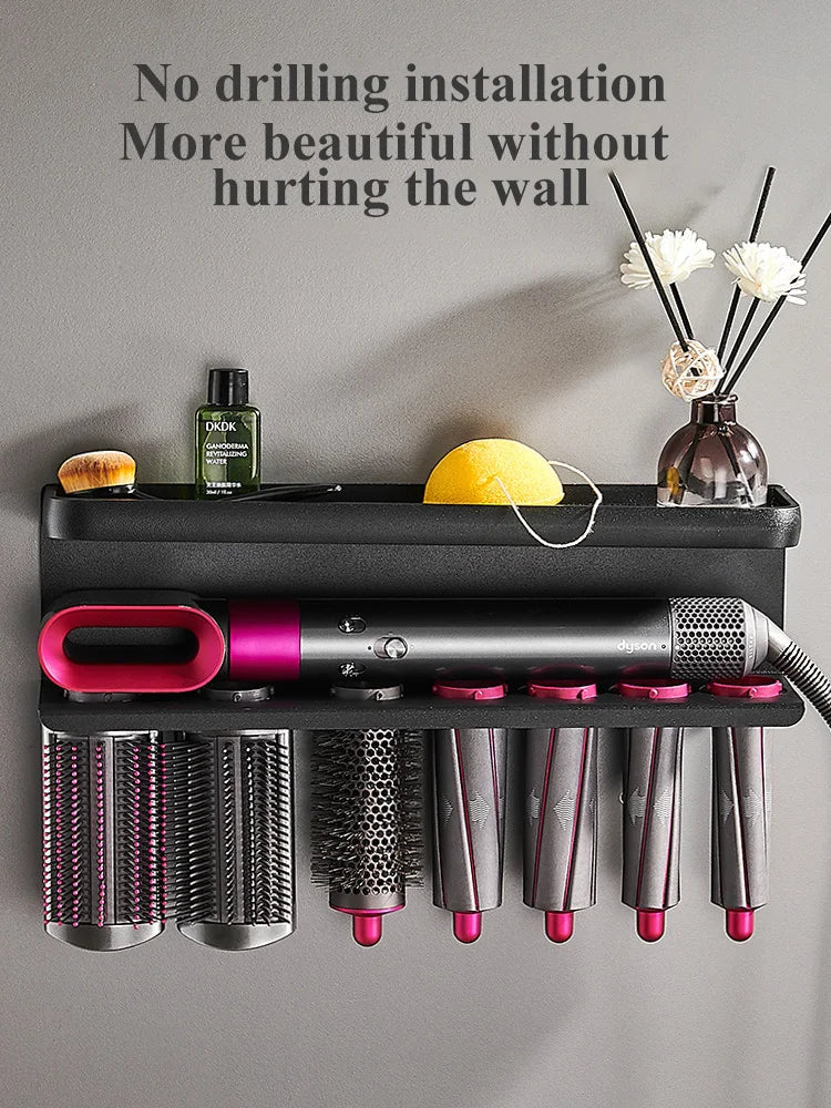Wall-Mounted Hair Dryer & Styling Tool Organizer – Aluminium Rack Dealprice.co.uk