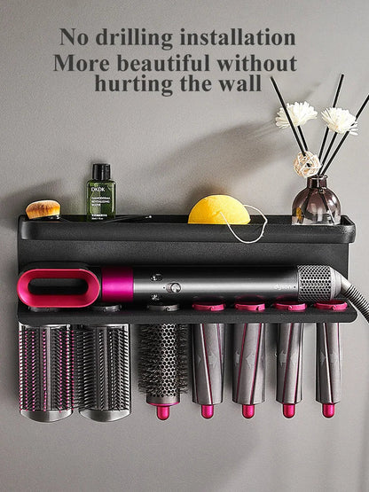 Wall-Mounted Hair Dryer & Styling Tool Organizer – Aluminium Rack Dealprice.co.uk