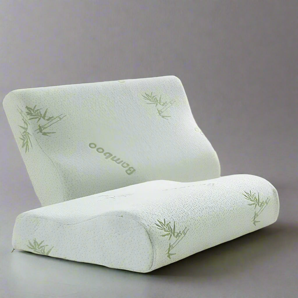 Orthopedic Bamboo Fiber Memory Foam Pillow – Neck Support and Comfort