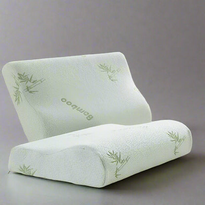 Orthopedic Bamboo Fiber Memory Foam Pillow – Neck Support and Comfort