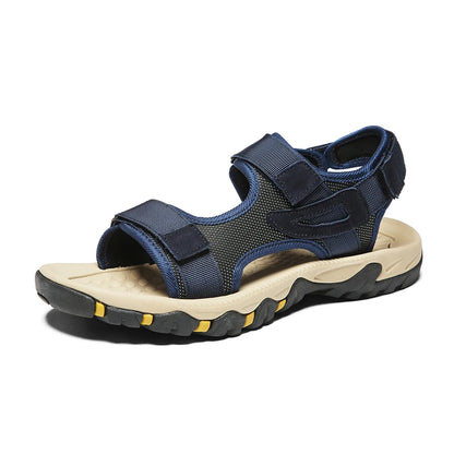 Men’s Thick-Soled Summer Sandals – Open-Toe Non-Slip Mesh Beach Shoes