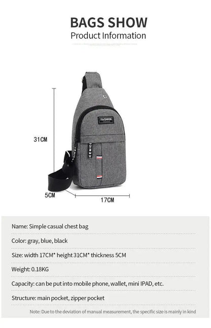 Men's Waterproof Fanny Pack – Large Capacity Waist Bag for Travel Dealprice.co.uk