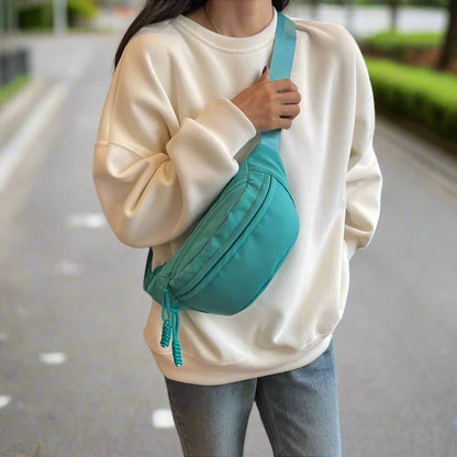 Canvas Running Waist & Chest Bag – Casual Crossbody Fanny Pack for Women