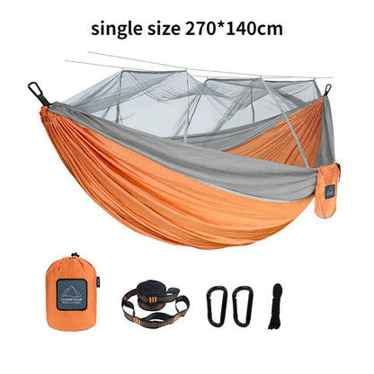 Single and Double Camping Hammock  with Mosquito Net Dealprice.co.uk