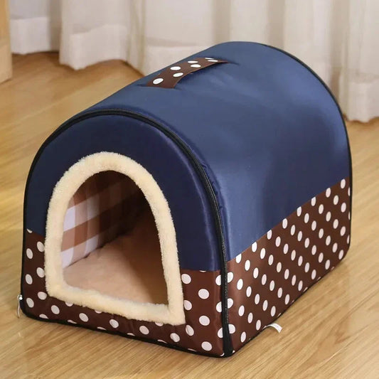Foldable Plush Pet House – Cozy Indoor Bed for Cats & Small Dogs Dealprice.co.uk