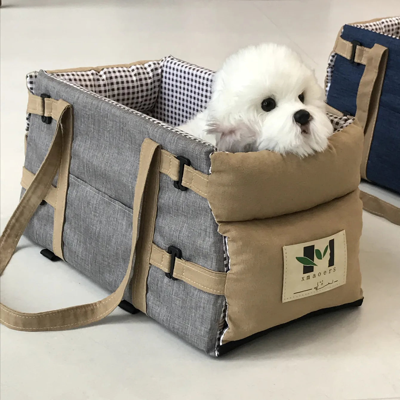 Dog Car Seat & Cat Carrier – Armrest Travel Bag with Safety Tethers Dealprice.co.uk