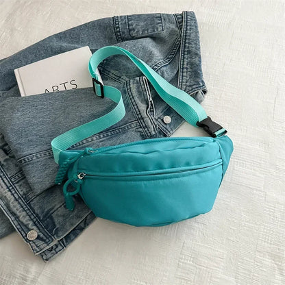 Canvas Running Waist & Chest Bag – Casual Crossbody Fanny Pack for Women