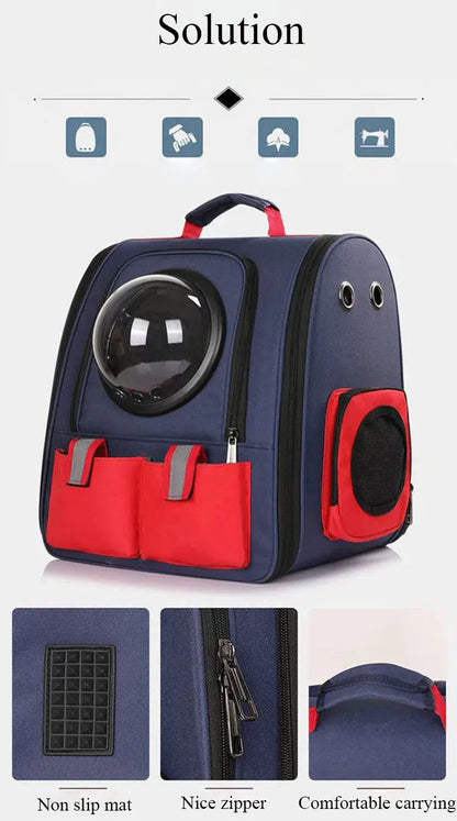 Foldable Astronaut Pet Carrier – Stylish Travel Bag for Cats & Small Dogs Dealprice.co.uk