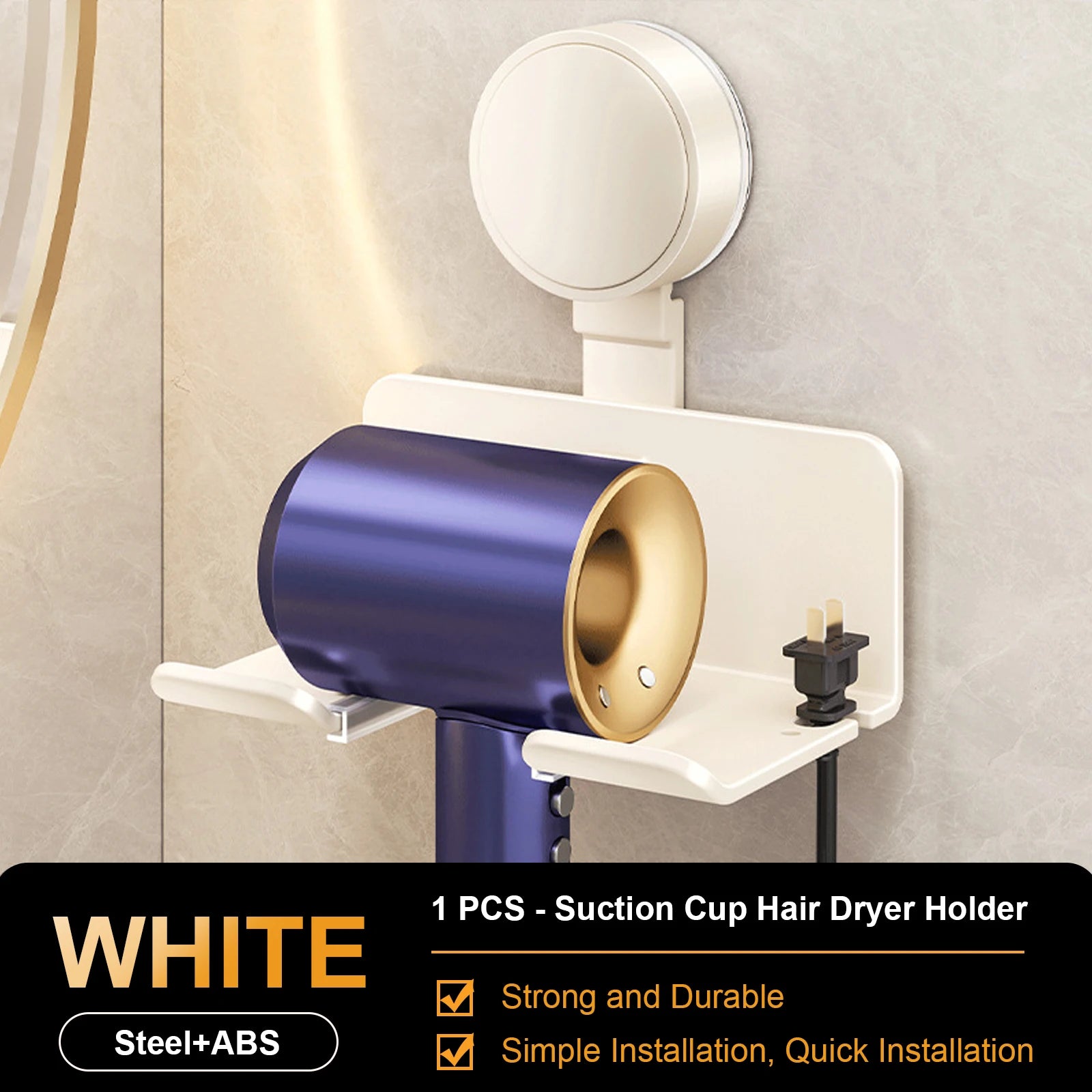 Wall-Mounted Hair Dryer Holder – Aluminium Cradle Stand Dealprice.co.uk