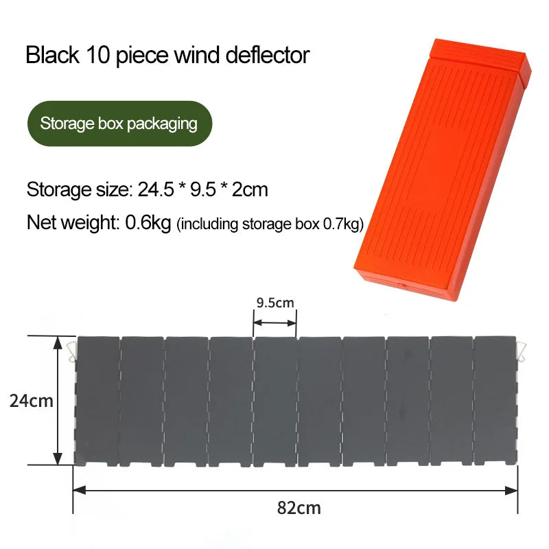 10-Plate Foldable Camping Stove Windshield – Windproof Screen Dealprice.co.uk