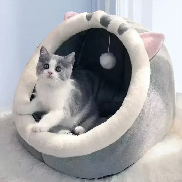 Cozy Winter Cat Bed – Warm Plush Cave for Cats & Small Dogs Dealprice.co.uk