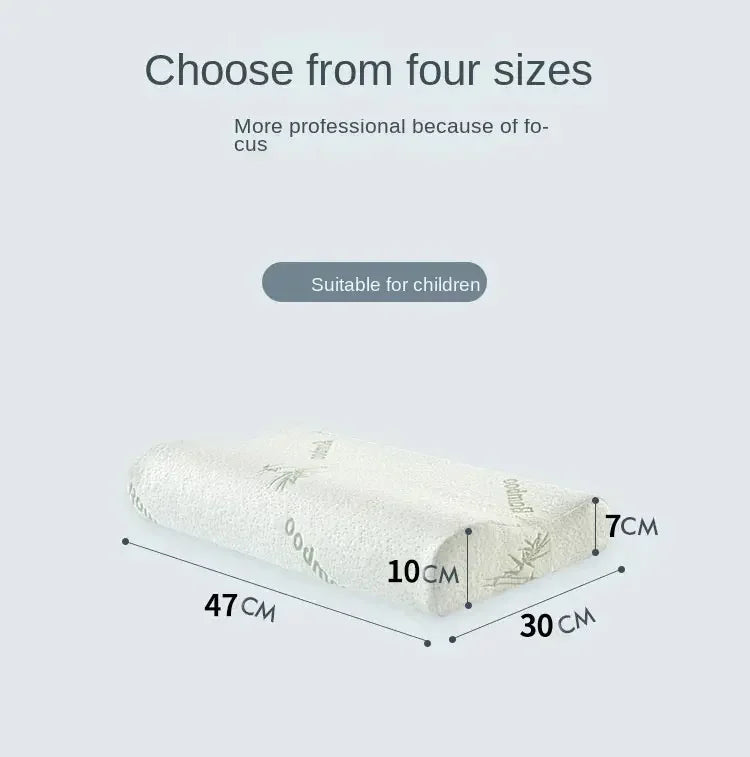 Orthopedic Bamboo Fiber Memory Foam Pillow – Neck Support and Comfort