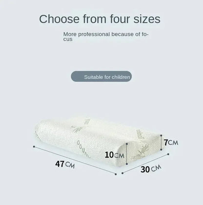 Orthopedic Bamboo Fiber Memory Foam Pillow – Neck Support and Comfort