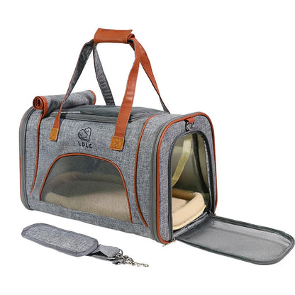 Luxury Foldable Pet Travel Bag – Airline-Approved Breathable Carrier for Cats & Dogs Dealprice.co.uk