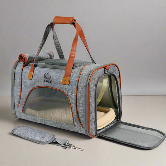 Luxury Foldable Pet Travel Bag – Airline-Approved Breathable Carrier for Cats & Dogs Dealprice.co.uk