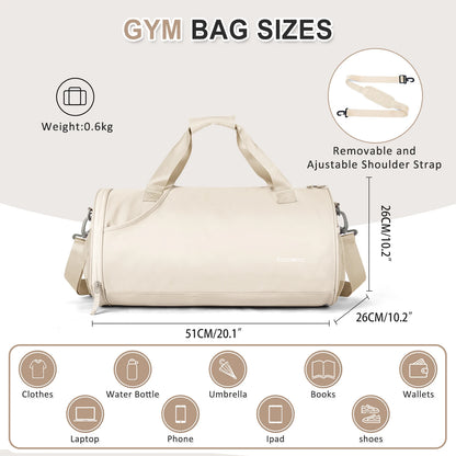 Women’s Waterproof Gym, Yoga & Weekend Bag with Shoe Compartment
