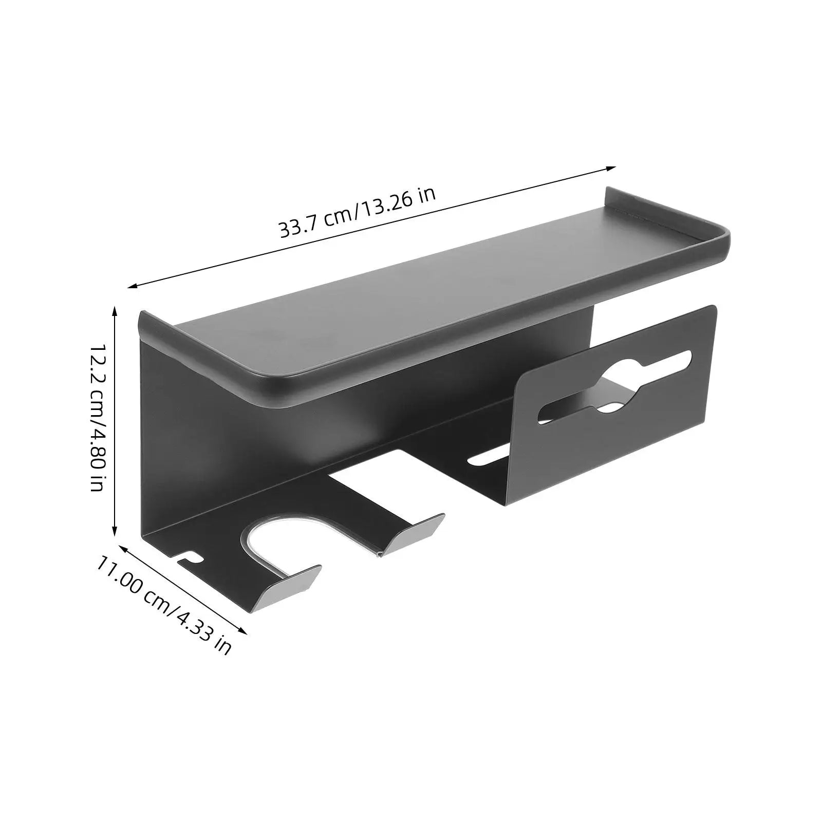 Wall-Mounted Steel Hair Dryer Holder – Space-Saving Bathroom Organizer Dealprice.co.uk