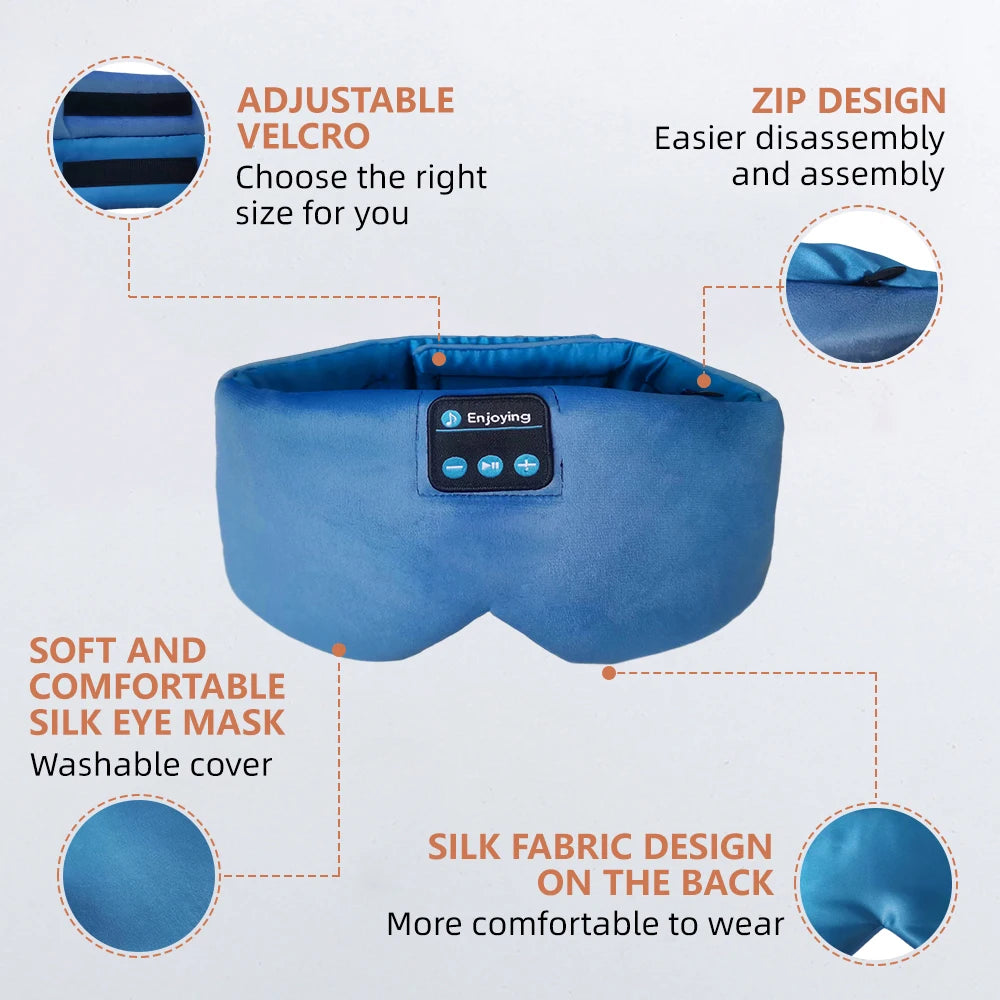 Bluetooth Sleep Eye Mask – Wireless Music Headphones for Sleeping