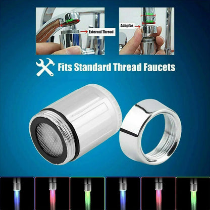 LED Colour-Changing Tap Light 7-Colour LED Tap Light for Kitchen & Bathroom