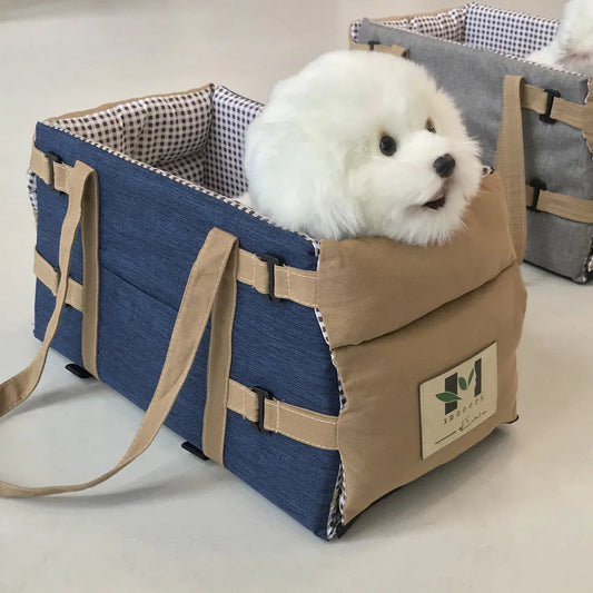 Dog Car Seat & Cat Carrier – Armrest Travel Bag with Safety Tethers Dealprice.co.uk
