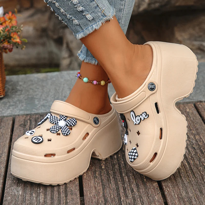 Women's Platform Clogs Slip On Slides – Summer Shoes Beach Sandals