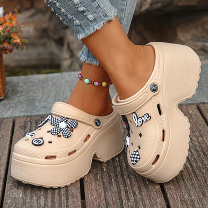 Women's Platform Clogs Slip On Slides – Summer Shoes Beach Sandals