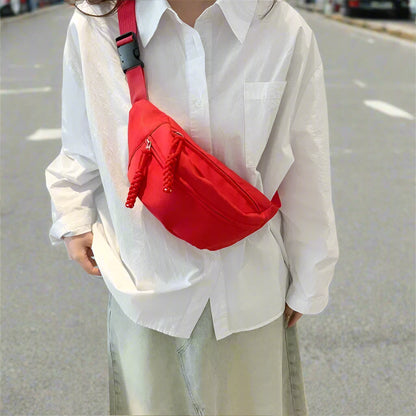 Canvas Running Waist & Chest Bag – Casual Crossbody Fanny Pack for Women