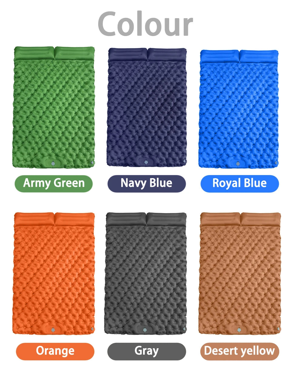 Double Camping Inflatable Mattress – Ultralight & Extra Wide Sleeping Pad