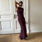 Elegant Knitted Two-Piece Set – Sleeveless Turtleneck Vest & High Waist Skirt