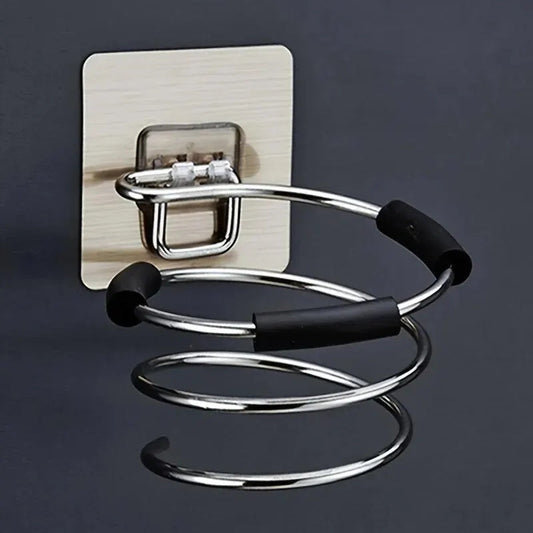 No-Drill Wall-Mounted Stainless Steel Hair Dryer Holder Dealprice.co.uk